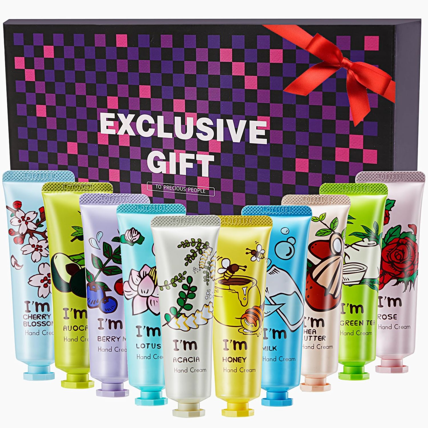 Plzrme 20 Pack Hand Cream Gift Set,Mini Hand Lotion Travel Size in Bulk,Hand Lotion for Dry Hands,Moisturizing Hand Care Cream with Shea Butter,Hand Lotion Gift Set for Women Mother&#39;s Day