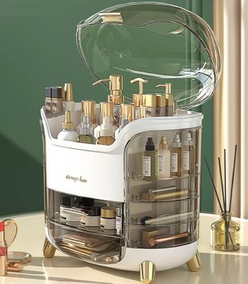 Omeily Upgrade Large Makeup Organizer Countertop Cosmetic Organizer Makeup Storage Organizer Skincare Organizers Bathroom Counter Makeup Organizer for Vanity Organizer Clear Design Easy Visibility