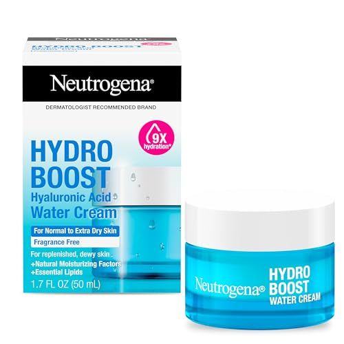 Neutrogena Hydro Boost Skincare Bundle, Hydro Boost Fragrance Free Water Cream Face Moisturizer, 1.7 oz, &amp; Trial Size Hydro Boost Fragrance Free Hydrating Gel Facial Cleanser, 0.5 fl. oz, 2 Pack