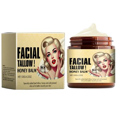 Whipped Beef Tallow and Honey Balm, Beef Tallow for Skin, Nourishes Skin And Maintains Delicate Skin, Body &amp; Face Moisturizer,Tallow and Honey Balm