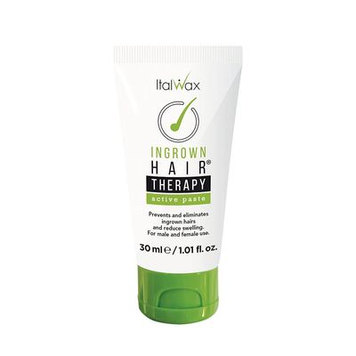 Italwax Ingrown Hairs Therapy Active Paste 30ml / 1fl.oz - Tea Tree Oil - Prevents and eliminates ingrown hairs and bumps - Ideal for face delicate areas