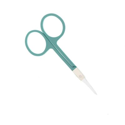 Motanar 2pcs Gold Silver Eyebrow Scissor Makeup Manicure Scissors Nails Cuticle Scissors Eyebrow Eyelashes Epilator Face Hair Removal Tools (Light Blue)