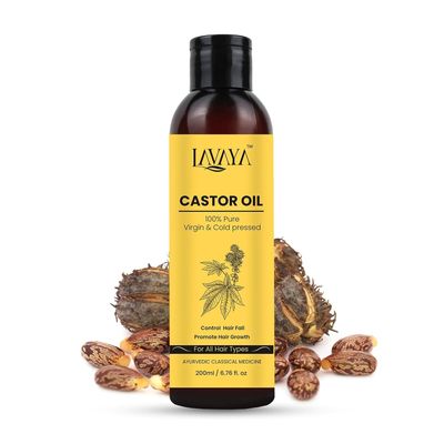 Lavaya Cold Pressed Castor Oil (Arandi Oil) - Natural &amp; Pure | For Hair Growth, Skin Care, Moisturising Dry Skin, Nails &amp; Eyelash Care | Virgin Grade - 200ml