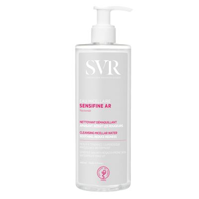 SVR Sensifine Micellar Water With Niacinamide. Soothing, Redness Relief Face Cleanser &amp; Makeup Remover For Face, Eyes, Lips. Gentle, No Rinse Cleanser For Sensitive, Reactive Skin, 13.5 Fl.oz.