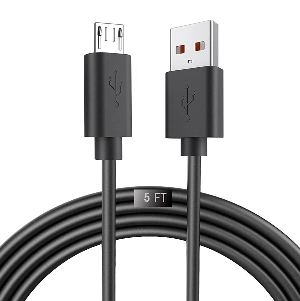 Rahhaze Replacement Micro USB Charging Cable Cord for Simple Human Mirror Compatible with Simplehuman Mirror 5&quot; 8&quot; Round Lighted Makeup Mirror (5FT)