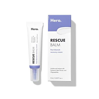 Rescue Balm Post-Blemish Recovery Cream from Hero Cosmetics - Intensive Nourishing and Calming for Dry, Red-Looking Skin - Dermatologist Tested and Vegan-Friendly (15 ml, 0.5 fl. oz)