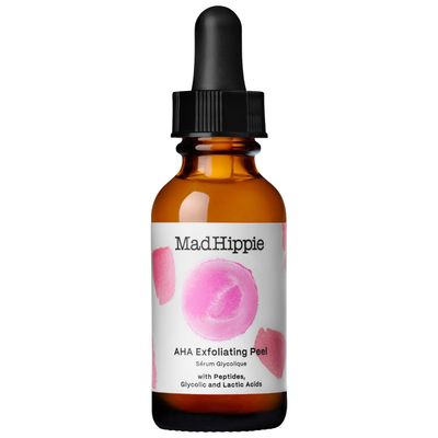 Mad Hippie AHA Exfoliating Peel + Eye Cream Pack - Lactic &amp; Glycolic Acid Peel with Goji Berry Vitamin C, Peptides, Hyaluronic Acid, Niacinamide, Discoloration Correcting Serum (2 Piece Set)