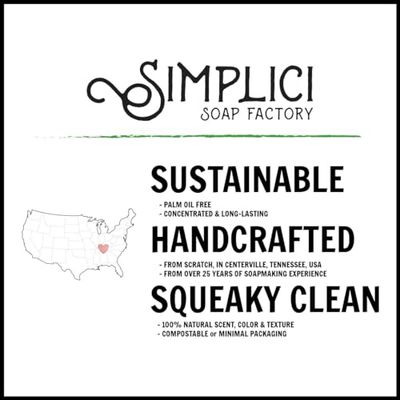 Simplici Oatmeal &amp; Honey Natural Soap (exfoliating + for sensitive skin) 6 Bar Value Bag. Palm Free.