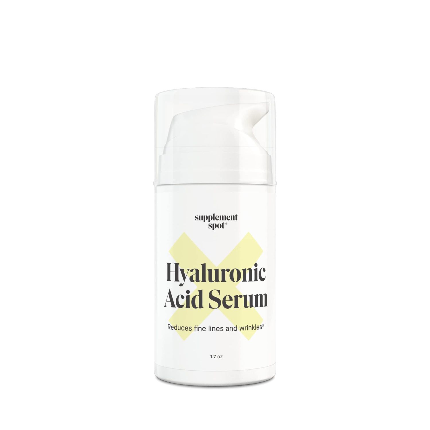 Supplement Spot Hyaluronic Acid Serum for Face &amp; Neck - Hydrating Daily Facial Serum w/Vitamin C, E, Jojoba Oil &amp; Green Tea - Plant-Powered Anti Aging Serum Reduces Fine Lines &amp; Wrinkles (1.7 oz)