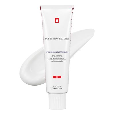 TOSOWOONG Ovalicin Skin Clear Cream, Skin Soothing, Moisturizing with Niacinamide and Sulfur, Korean Skincare, 50g, 1.76 oz.