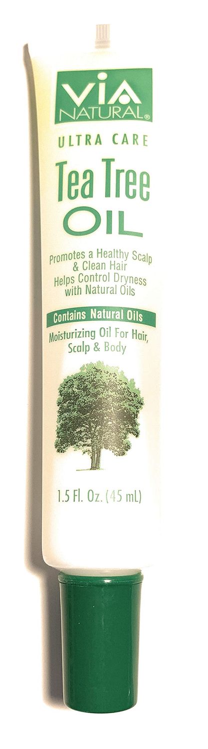 VIA Natural Ultra Care Tea Tree Oil Concentrated Natural Oil 1.5oz - Promotes A Healthy Scalp &amp; Clean Hair. Natural Antibacterial Oil, Helps Control Dryness and Dandruff by Via Natural