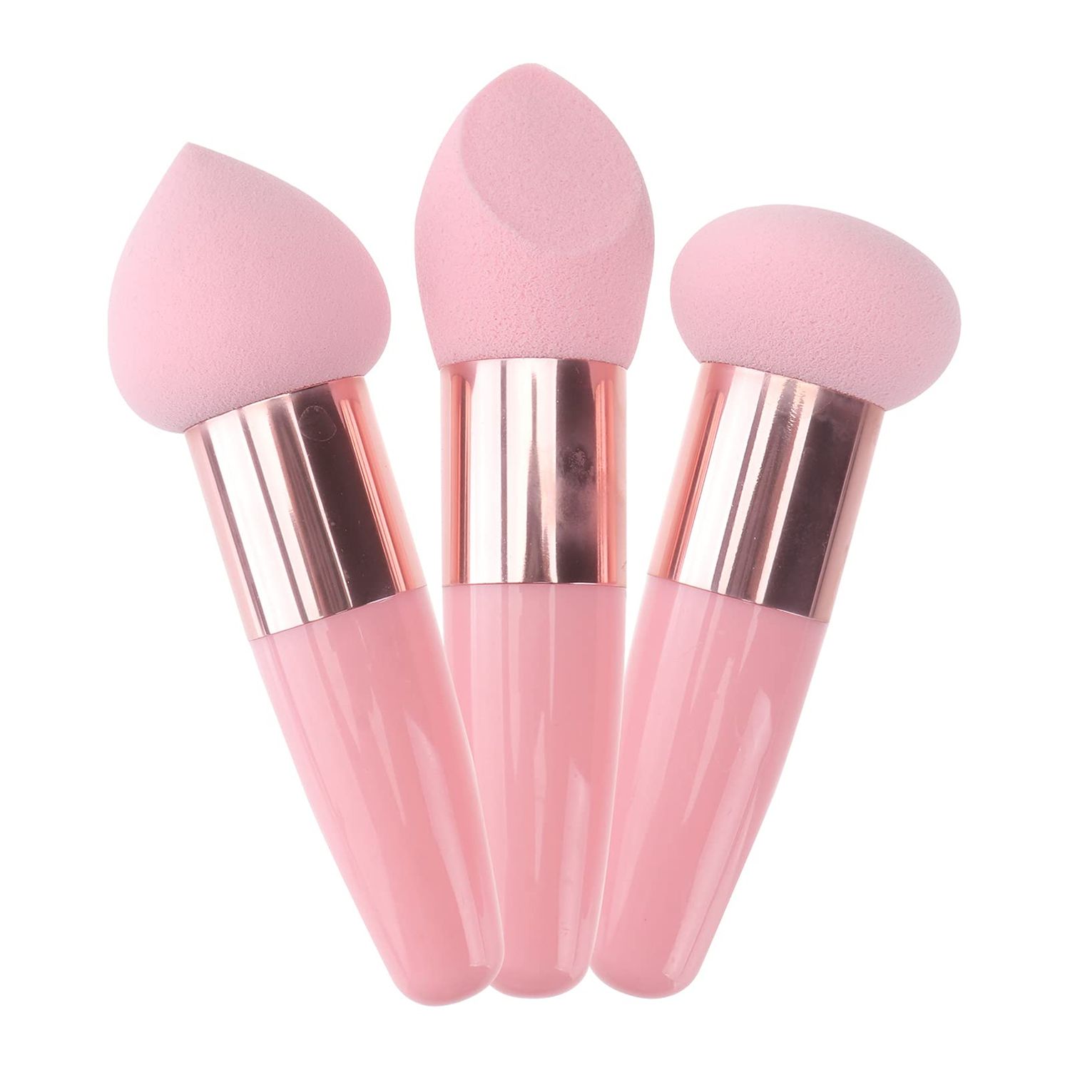 SHERCHPRY 3Pcs Makeup with Handle, Makeup Sponge Blender, Cosmetics Egg Puff Brush, Sponge Pens for Makeup Use Makeup Tools, Foundation Sponge