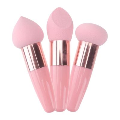 SHERCHPRY 3Pcs Makeup with Handle, Makeup Sponge Blender, Cosmetics Egg Puff Brush, Sponge Pens for Makeup Use Makeup Tools, Foundation Sponge