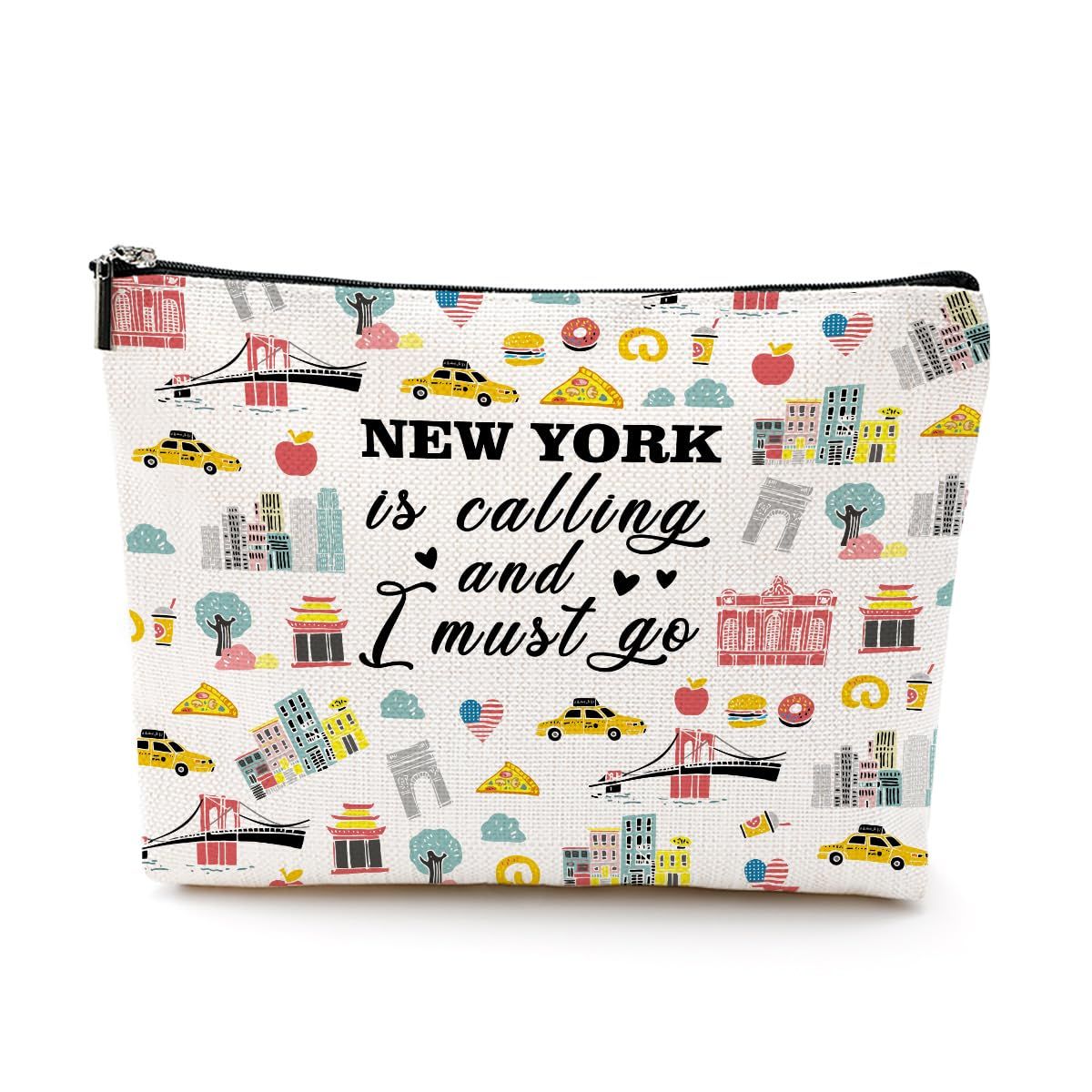 New York Gifts New York Makeup Bag Cosmetic Bag New York Souvenirs Funny New York Travel Gifts Birthday Bachelorette Party Friendship Gifts for New York Lovers Women Girls Sister Friend Christmas