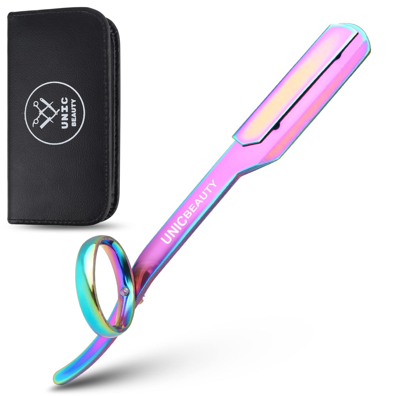 Straight Razors for Men - Professional Barber Razor for Close Shave with Premium Quality Edge, Blades Pack &amp; Maintenance kit included with Pouch