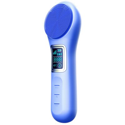 UMICKOO Silicone Face Scrubber Exfoliator, Rechargeable Facial Cleansing Brush with LCD Screen for Men &amp; Women, Sonic Face Brush for Cleaning and Deep Cleansing and Exfoliating