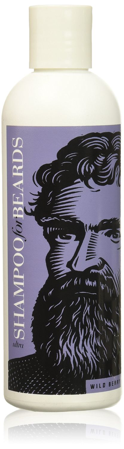Ultra Grooming Beard Shampoo &amp; Wash for Beards by Beardsley and Company, Beard Care Products, Wild Berry 8 oz