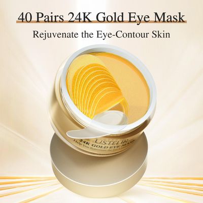 USTELIR Under Eye Patches, 40 Pairs 24K Gold Eye Masks with Collagen, Eye Patches for Puffy Eyes, Dark Circles &amp; Wrinkles, Under Eye Masks for Skin Care Set, Eye Gel Pads Spa Gifts for Women &amp; Men