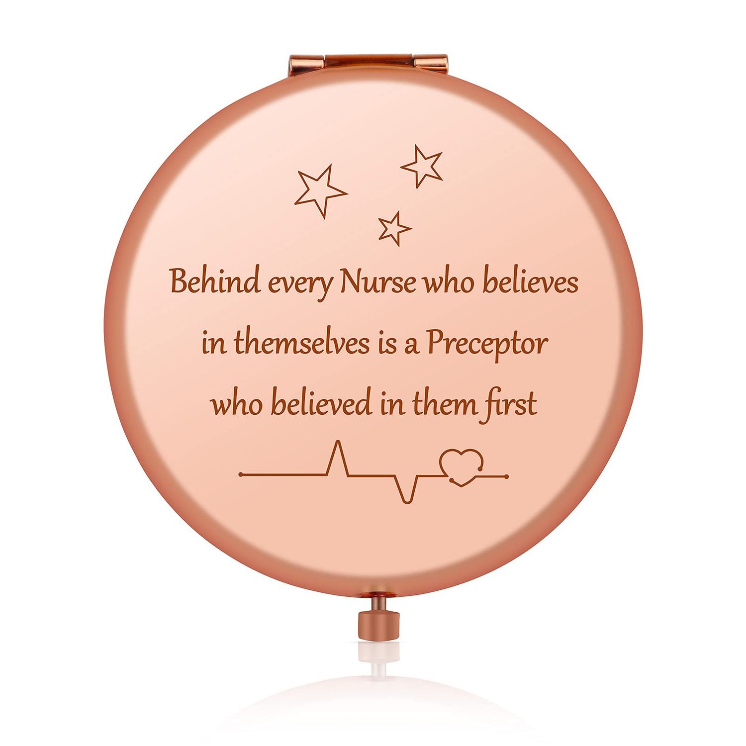 Jielahua Nurse Preceptor Gift Rose Gold Compact Mirror Appreciation Gift for Nurse Preceptor Thank You Gifts Nurse Instructor Gift Nurse Preceptor Birthday Gift Nurse Graduation Gift Preceptors Gift