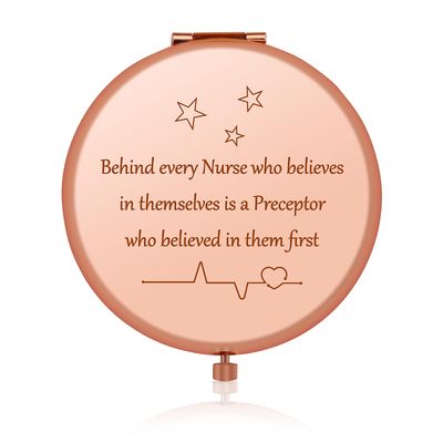 Jielahua Nurse Preceptor Gift Rose Gold Compact Mirror Appreciation Gift for Nurse Preceptor Thank You Gifts Nurse Instructor Gift Nurse Preceptor Birthday Gift Nurse Graduation Gift Preceptors Gift