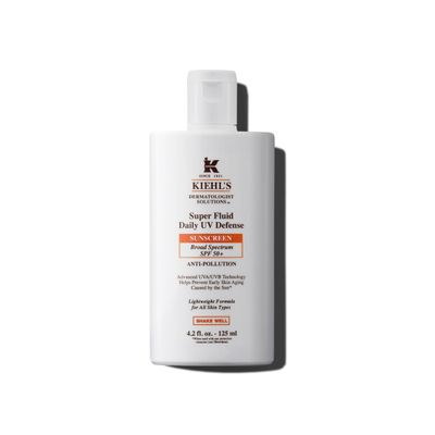 Kiehl&#39;s Super Fluid UV Defense Daily Facial Sunscreen SPF 50+, Lightweight Matte Finish, Protects Against UVA/UVB Rays &amp; Pollution, Vitamin E &amp; Baicalin, Non-comedogenic, Paraben-free - 4.2 fl oz