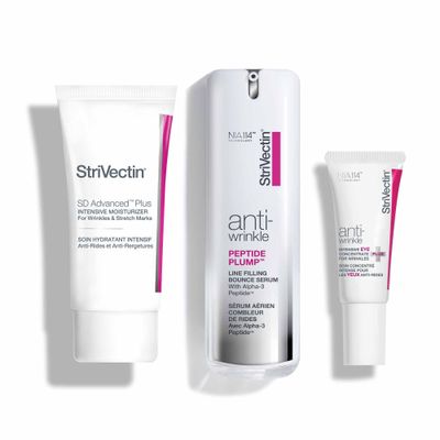 StriVectin Anti Wrinkle Trio Kit for Face &amp; Eyes, 3 piece kit with SD Plus Moisturizer, Peptide Plump Line Face Serum, &amp; Intensive Eye Concentrate Wrinkle Cream, Anti-Aging for Wrinkles and Fine Lines