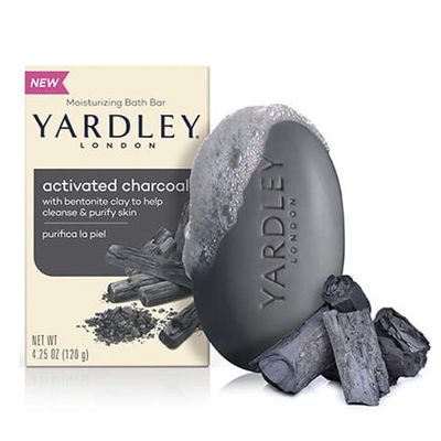 Yardley Yardley London Moisturizing Bath Bar, Activated Charcoal 4.25 Ounce (Pack Of 12), Activated Charcoal, 12 count
