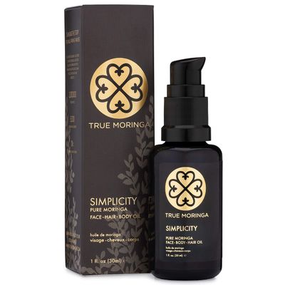 True Moringa Oil 100% Pure, Cold-Pressed Moringa Oil for Face, Hair &amp; SkinAnti Aging. Brightening Moisturizer, Unscented 30 ml