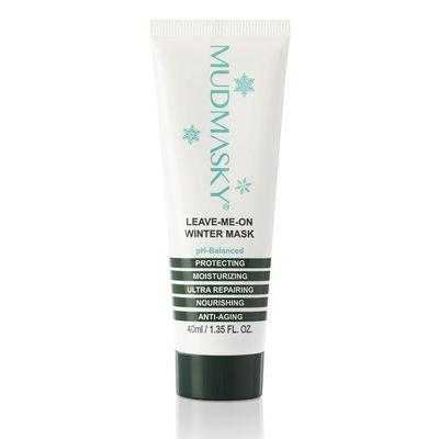 MUDMASKY Leave-Me-On Winter Mask - Face Moisturizer for Dry Skin, Hydrates, Nourishes &amp; Protects - Lavender Scent - 1.35 FL. OZ - Winter Skincare &amp; Intense Repair - Cold Weather Protection