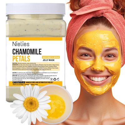 Nielies Chamomile Vajacial Peel-Off Jelly Mask Set, Jelly Mask For Facials, Face Mask For Instant Hydration, Vegan Peel Off Face Mask, Facial Skin Care For Smoothing, Moisturizing, Cleansing