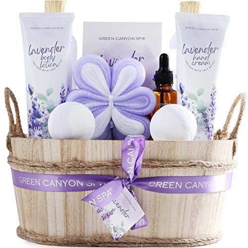 Spa Gift Baskets for Women 11pcs Lavender Bath Gift Sets with Body Lotion, Essential Oil,Spa Gifts for Women, Bath Sets for Women Gifts, Christmas Gift Sets for Her