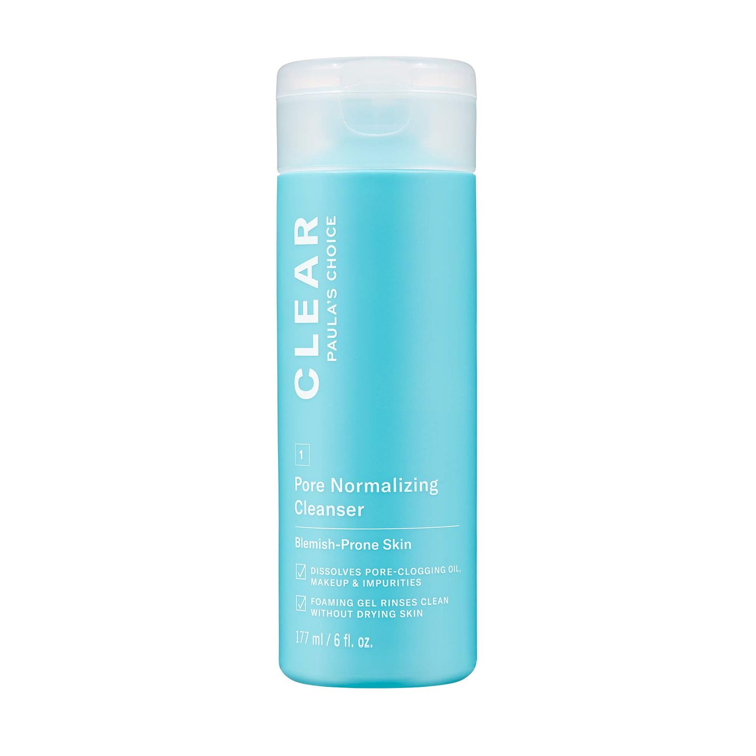 Paula&#39;s Choice CLEAR Pore Normalizing Cleanser, Salicylic Acid Acne Face Wash, Redness &amp; Blackheads, 6 Fl Oz