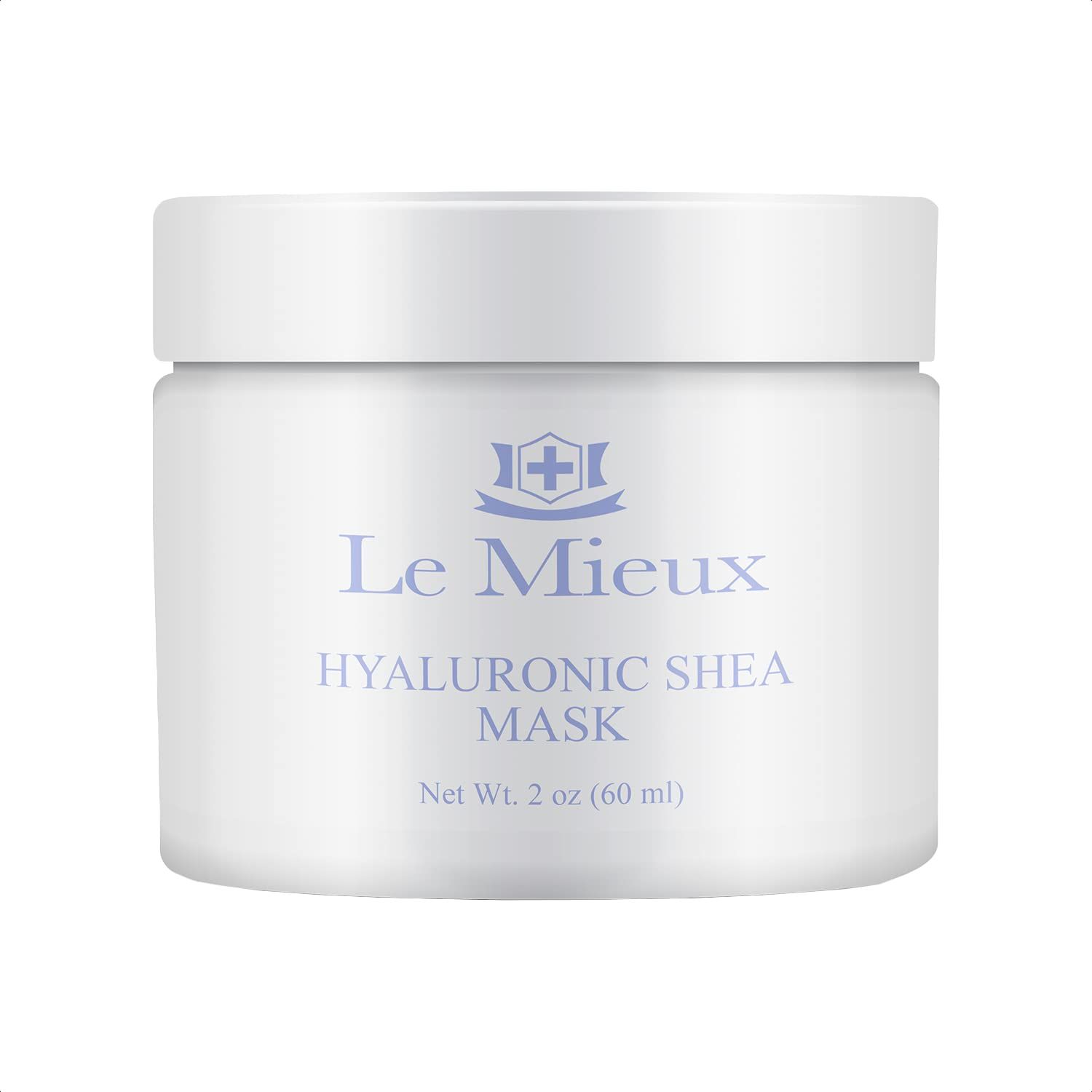 Le Mieux Hyaluronic Shea Mask - Hydrating Cream Mask for Dry &amp; Mature Skin with Shea Butter &amp; Botanical Extracts, Hyaluronic Acid Facial Mask with No Parabens or Sulfates (2 oz / 60 ml)