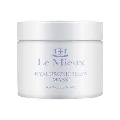 Le Mieux Hyaluronic Shea Mask - Hydrating Cream Mask for Dry &amp; Mature Skin with Shea Butter &amp; Botanical Extracts, Hyaluronic Acid Facial Mask with No Parabens or Sulfates (2 oz / 60 ml)