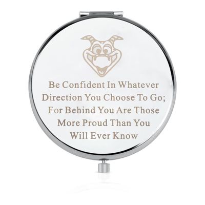LQRI Cartoon Figment Makeup Mirror Purple Dragon Gift Figment Lover Merchandise Purple Dragon Fan Gift