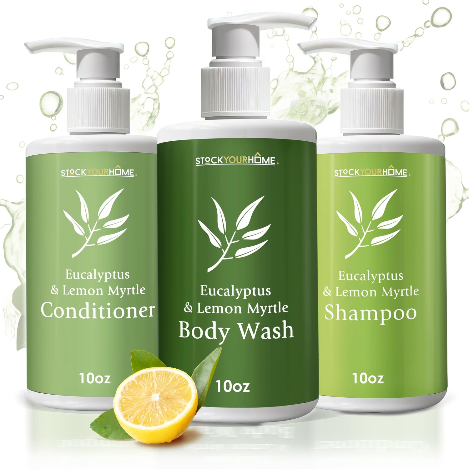Shower Essentials Set for Men and Women, Includes 10 oz Body Wash, Shampoo, and Conditioner, Hydrating &amp; Nourishing Shampoo Conditioner Body Wash Set, guest bathroom toiletries, for Hotels