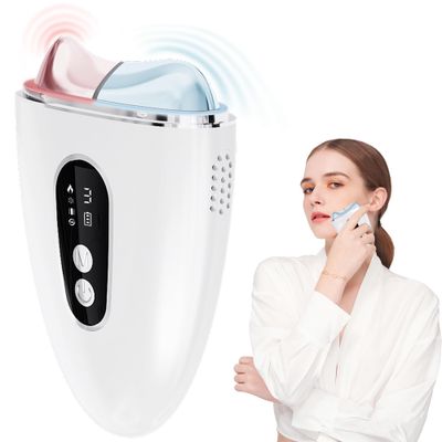 ZoGoo Electric Gua Sha Facial Tool, Upgraded Hot&amp;Cold Dual-Mode Face Neck Massager, Face Sculpting Tool/Lift Device -Heated&amp;Ice &amp;Vibration&amp;Red Massager, Anti-Aging&amp;Wrinkles, Puffiness, Double Chin