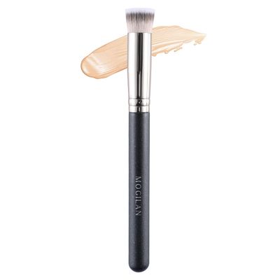 MOGILAN Liquid Foundation Brush for Under Eye Mini Flat Concealer Brush for Eyebrows Eyeliner Defining Eyeshadow Blending with Liquid Cream Gel Makeup Soft Vegan Synthetic Bristles Face Brush