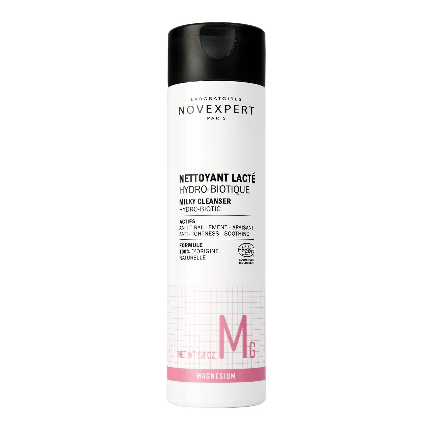 Novexpert Milky Cleanser Hydro-Biotic - Moisturizing And Softening - Gentle Cleaning Treatment - Skin Feels Soft And Supple - Hypoallergenic - Vegan - All Skin Types, Even The Most Sensitive - 6.7 Oz