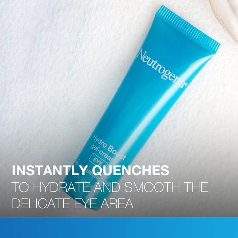 Neutrogena Hydro Boost Under Eye Cream, with Purified Hyaluronic Acid, Keeps Under Eye Area Looking Smooth &amp; Hydrated, Fragrance Free and Non-Comedogenic, 0.5 oz