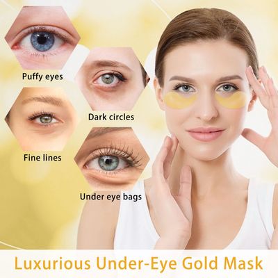 Under Eye Patches, 24K Gold Eye Mask for Puffy Eyes &amp; Dark Circles Treatments, Reduce Under Eye Bags and Smooth Wrinkles, 60PCS Eye Skin Care Pads for Beauty &amp; Personal Care