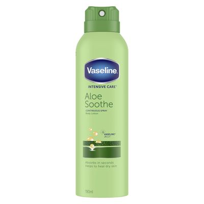 Vaseline Spray and Go Moisturizer, Cocoa Radiance and Aloe Soothe Combo, 6.5 Ounce Each