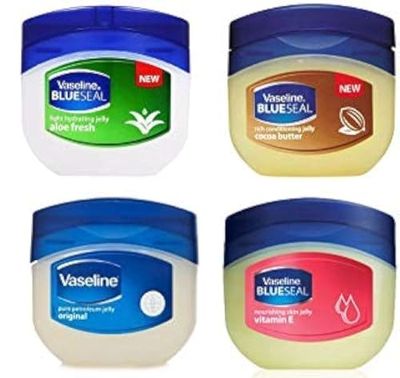 Vaseline Blue Seal Series (Variety 4 Pack)Cocoa Butter, Vitamin E, Aloe fresh, Original