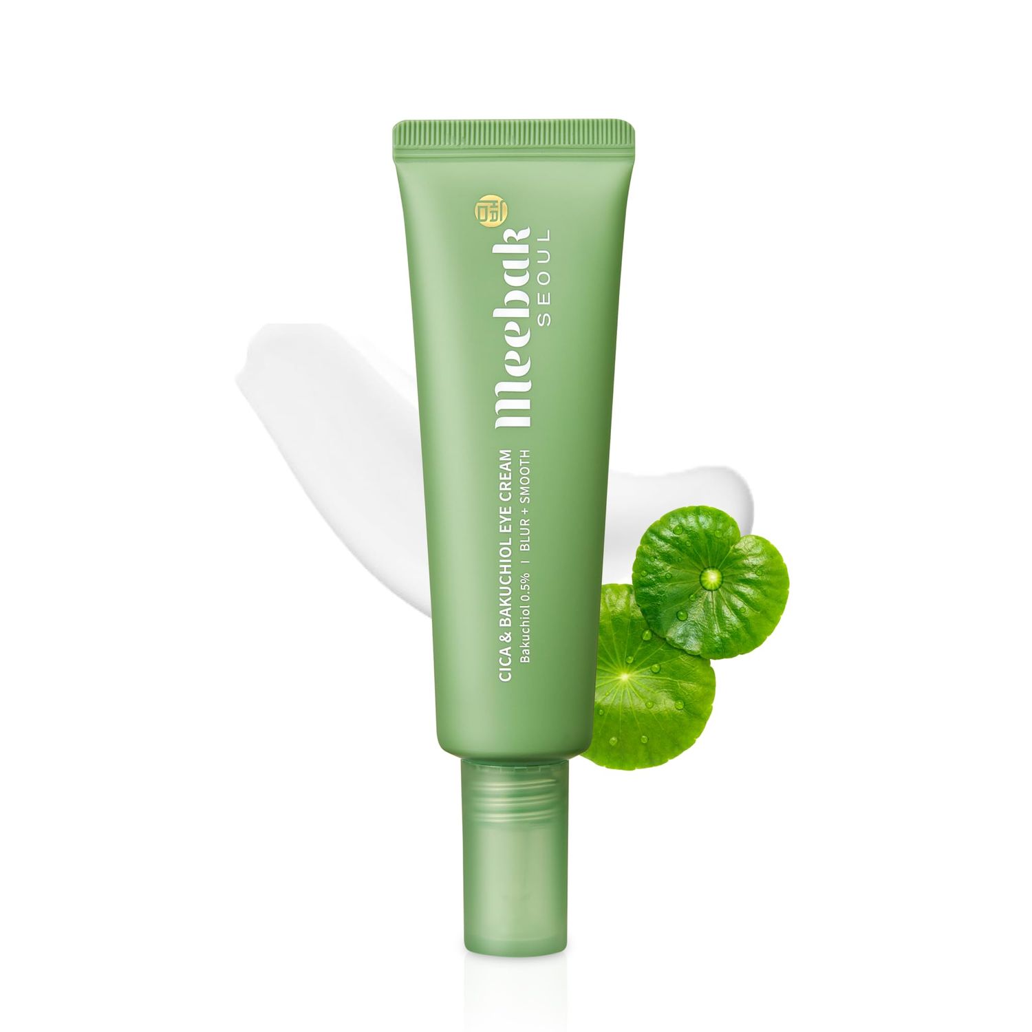 Meebak Eye Cream with Bakuchiol, Caffeine &amp; Cica | Korean Anti-Aging Eye Treatment for Puffy Eye Bags, Dark Circles, Fine Lines &amp; Wrinkles | Energize &amp; Invigorate Eyes