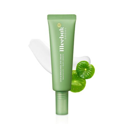Meebak Eye Cream with Bakuchiol, Caffeine &amp; Cica | Korean Anti-Aging Eye Treatment for Puffy Eye Bags, Dark Circles, Fine Lines &amp; Wrinkles | Energize &amp; Invigorate Eyes