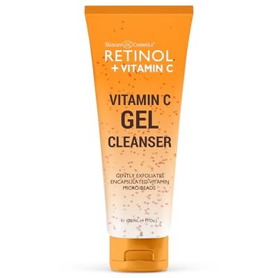 Retinol + Vitamin C Cleanser Face Wash, Brightens and Reduces Signs of Aging, Fine Lines and Uneven Texture, 4 Oz