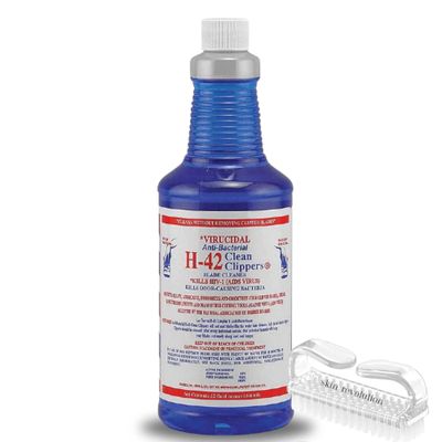 Skin Revolution H-42 Clean Clippers Blade Cleaner with Brush - 32oz Bottle