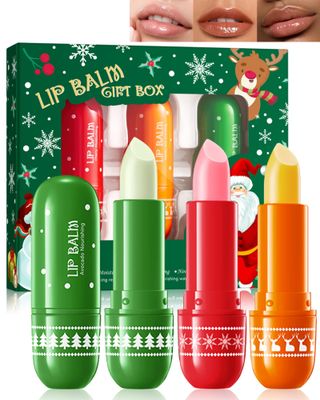 Lip Balm Kit-3Pcs Lip Care Moisturizer,Hydrating Lip Repair Sticks for Dry Cracked Lip,Vegan &amp; Cruelty-Free Lip Gloss Lip Products, Christmas Stocking Stuffers Lip Treatment Gift Set for Women Men