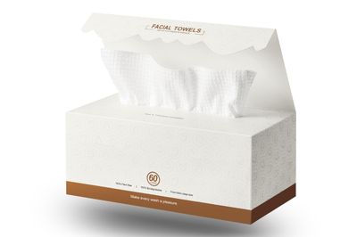 LUXU Disposable Face Towel with Super Absorbent,Extra Thick Soft Clean Facial Towels Plant Fiber Facial Washcloth Biodegradable Dry Wipes for Sensitive Skin,Cruelty Free-60 Count Rectangle