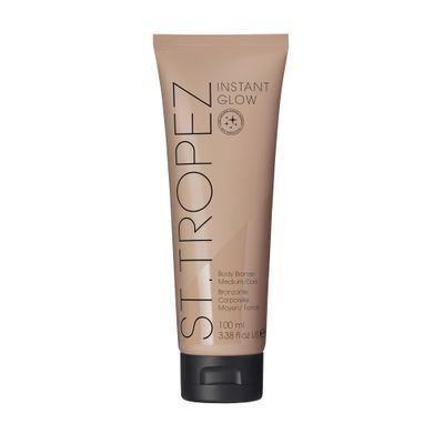 St.Tropez Instant Glow Face &amp; Body Bronzer Makeup, Medium/ Dark Shade, Smudge-Proof Body Makeup, Vegan, Natural &amp; Cruelty Free, 3.4 Fl Oz